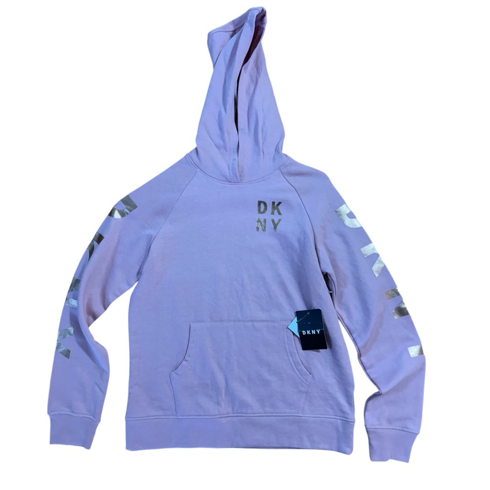 DKNY Pink Hoodie with Gold Lettering